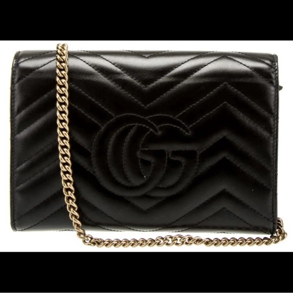 Gucci GG Marmont Shoulder Bag Mini Black Leather - Picture 4 of 5